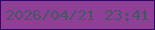 文字の大きさ：1、枠の色：310465、背景の色：8f3f95、文字の色：445765 無料ブログパーツのブログ時計