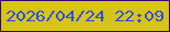 文字の大きさ：1、枠の色：310477、背景の色：d6c512、文字の色：2f4bea 無料ブログパーツのブログ時計