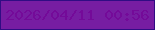 文字の大きさ：3、枠の色：310c84、背景の色：771da2、文字の色：740a99 無料ブログパーツのブログ時計
