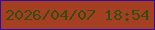 文字の大きさ：3、枠の色：310ca3、背景の色：a44021、文字の色：364b11 無料ブログパーツのブログ時計