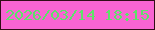 文字の大きさ：4、枠の色：310d17、背景の色：f864d2、文字の色：5ce26a 無料ブログパーツのブログ時計