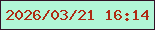文字の大きさ：2、枠の色：311226、背景の色：b1f6d6、文字の色：ae2b13 無料ブログパーツのブログ時計