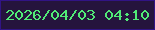 文字の大きさ：4、枠の色：311485、背景の色：25143d、文字の色：51e977 無料ブログパーツのブログ時計