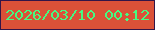 文字の大きさ：1、枠の色：311548、背景の色：da5138、文字の色：45fa81 無料ブログパーツのブログ時計