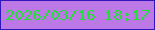 文字の大きさ：2、枠の色：3115bd、背景の色：bc78e5、文字の色：20e035 無料ブログパーツのブログ時計