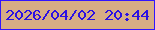 文字の大きさ：2、枠の色：3115ff、背景の色：d7ad85、文字の色：2b11e3 無料ブログパーツのブログ時計
