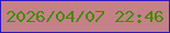 文字の大きさ：2、枠の色：3116bb、背景の色：c48288、文字の色：438900 無料ブログパーツのブログ時計