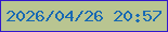文字の大きさ：1、枠の色：3118cd、背景の色：b9c591、文字の色：1869b3 無料ブログパーツのブログ時計