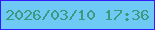 文字の大きさ：1、枠の色：311afd、背景の色：6ec9f4、文字の色：3c997f 無料ブログパーツのブログ時計