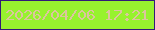 文字の大きさ：2、枠の色：311b78、背景の色：97f22e、文字の色：dcc59e 無料ブログパーツのブログ時計