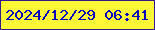 文字の大きさ：4、枠の色：311b8c、背景の色：fff837、文字の色：0601ba 無料ブログパーツのブログ時計
