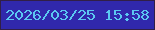 文字の大きさ：1、枠の色：311f47、背景の色：3028ac、文字の色：5bc8f1 無料ブログパーツのブログ時計