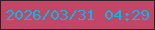 文字の大きさ：4、枠の色：31202b、背景の色：c24665、文字の色：07b7ea 無料ブログパーツのブログ時計