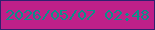 文字の大きさ：2、枠の色：31206f、背景の色：bf2089、文字の色：0b8f89 無料ブログパーツのブログ時計