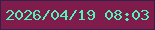文字の大きさ：1、枠の色：31224b、背景の色：801c4b、文字の色：50f4b6 無料ブログパーツのブログ時計