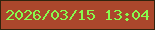 文字の大きさ：5、枠の色：31230d、背景の色：ab472c、文字の色：88fb4d 無料ブログパーツのブログ時計