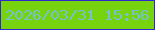 文字の大きさ：1、枠の色：3126d4、背景の色：78d30f、文字の色：73c1d2 無料ブログパーツのブログ時計