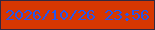 文字の大きさ：1、枠の色：31283f、背景の色：d63702、文字の色：2556ed 無料ブログパーツのブログ時計