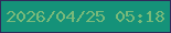 文字の大きさ：3、枠の色：31295a、背景の色：159279、文字の色：78b97a 無料ブログパーツのブログ時計