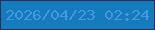 文字の大きさ：4、枠の色：312b58、背景の色：157cbb、文字の色：4995e5 無料ブログパーツのブログ時計