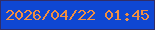 文字の大きさ：1、枠の色：312d68、背景の色：0f47d3、文字の色：f18f42 無料ブログパーツのブログ時計