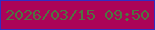 文字の大きさ：1、枠の色：312dc3、背景の色：ab0358、文字の色：4f7440 無料ブログパーツのブログ時計