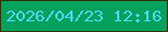 文字の大きさ：1、枠の色：313205、背景の色：06a15d、文字の色：4fd7f6 無料ブログパーツのブログ時計