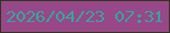 文字の大きさ：3、枠の色：31371f、背景の色：984789、文字の色：36a698 無料ブログパーツのブログ時計