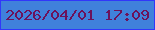 文字の大きさ：4、枠の色：3137fa、背景の色：4081db、文字の色：6c125b 無料ブログパーツのブログ時計