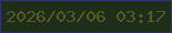 文字の大きさ：4、枠の色：313869、背景の色：1f2e1b、文字の色：585923 無料ブログパーツのブログ時計