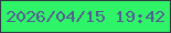 文字の大きさ：1、枠の色：313942、背景の色：30f468、文字の色：535e92 無料ブログパーツのブログ時計