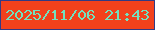 文字の大きさ：2、枠の色：313a84、背景の色：f2411c、文字の色：72e2bf 無料ブログパーツのブログ時計