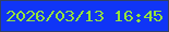 文字の大きさ：1、枠の色：314266、背景の色：1035f6、文字の色：95e23c 無料ブログパーツのブログ時計