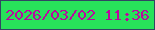 文字の大きさ：3、枠の色：314662、背景の色：28e25a、文字の色：bb089f 無料ブログパーツのブログ時計