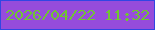 文字の大きさ：4、枠の色：3146e3、背景の色：964cdb、文字の色：70c432 無料ブログパーツのブログ時計