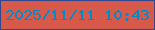 文字の大きさ：2、枠の色：314891、背景の色：d65949、文字の色：058ac9 無料ブログパーツのブログ時計
