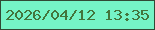 文字の大きさ：4、枠の色：314935、背景の色：75f4c6、文字の色：43753c 無料ブログパーツのブログ時計