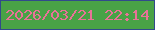 文字の大きさ：4、枠の色：314a8b、背景の色：49a246、文字の色：ea7298 無料ブログパーツのブログ時計