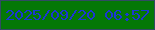文字の大きさ：3、枠の色：314b63、背景の色：047806、文字の色：1b37d3 無料ブログパーツのブログ時計