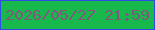 文字の大きさ：3、枠の色：314be9、背景の色：17b94d、文字の色：81577e 無料ブログパーツのブログ時計