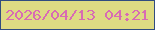 文字の大きさ：2、枠の色：314c80、背景の色：dedb83、文字の色：d86bb4 無料ブログパーツのブログ時計