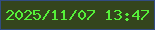 文字の大きさ：5、枠の色：314c82、背景の色：34451d、文字の色：56f039 無料ブログパーツのブログ時計