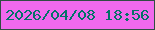 文字の大きさ：5、枠の色：314d43、背景の色：f169ed、文字の色：047268 無料ブログパーツのブログ時計