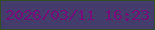 文字の大きさ：2、枠の色：314f24、背景の色：443d6b、文字の色：760e7a 無料ブログパーツのブログ時計