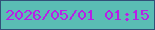 文字の大きさ：3、枠の色：315078、背景の色：5abdb4、文字の色：b81fe6 無料ブログパーツのブログ時計