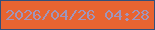 文字の大きさ：3、枠の色：31507b、背景の色：e86431、文字の色：a095bb 無料ブログパーツのブログ時計