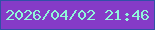 文字の大きさ：2、枠の色：3150a7、背景の色：853bc7、文字の色：90f6d9 無料ブログパーツのブログ時計