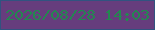 文字の大きさ：2、枠の色：315380、背景の色：663d7d、文字の色：238750 無料ブログパーツのブログ時計
