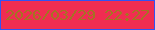 文字の大きさ：5、枠の色：3153f3、背景の色：f02d51、文字の色：a57323 無料ブログパーツのブログ時計