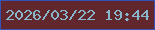 文字の大きさ：5、枠の色：3154b6、背景の色：62272d、文字の色：88b6cc 無料ブログパーツのブログ時計